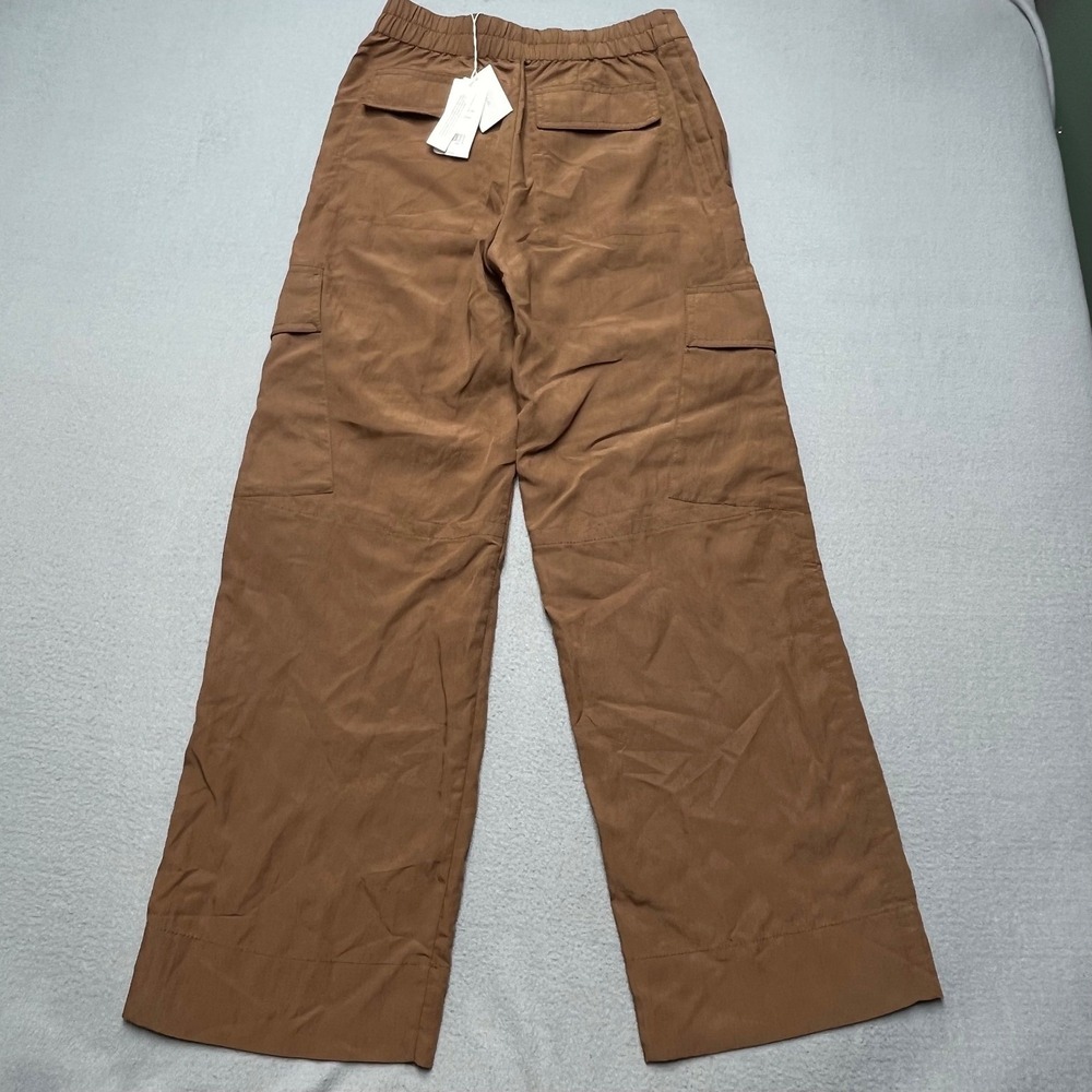 New Vince Women Hazel Brown Tencel Lyocell Wide Leg Cargo Pant V853722108 Size 0